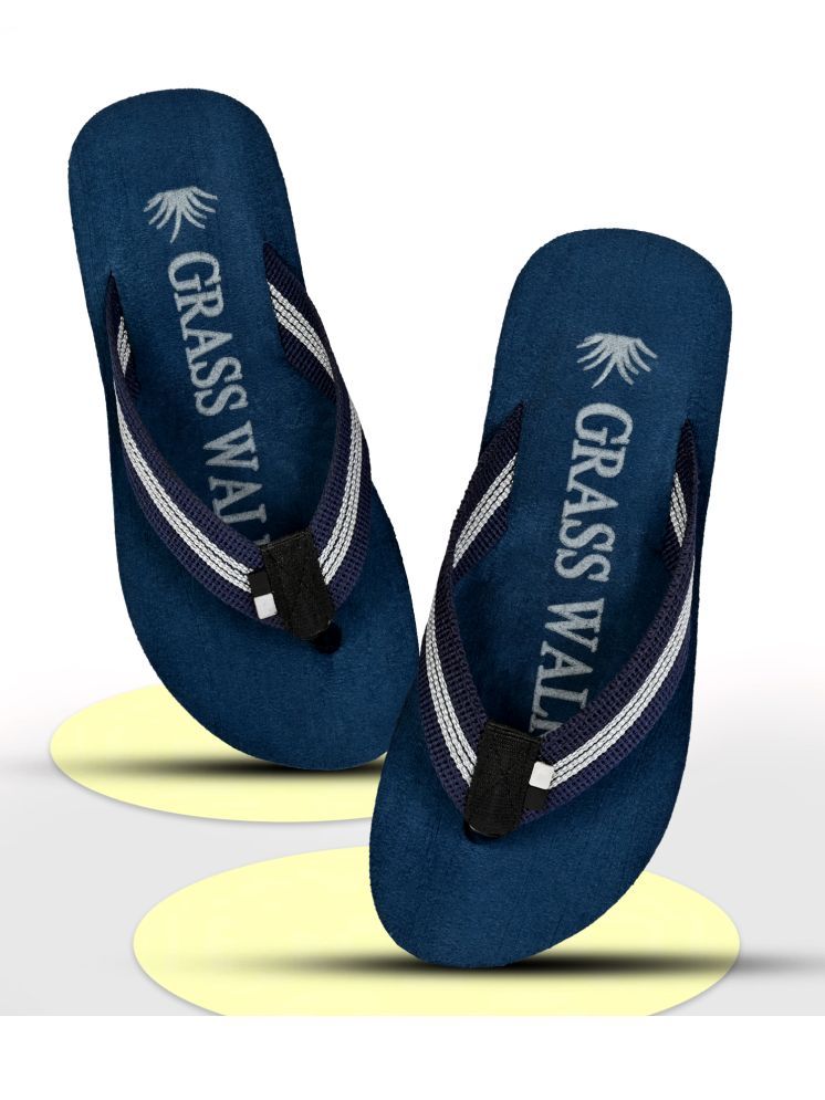     			GRASS WALK Blue Men's Thong Flip Flop