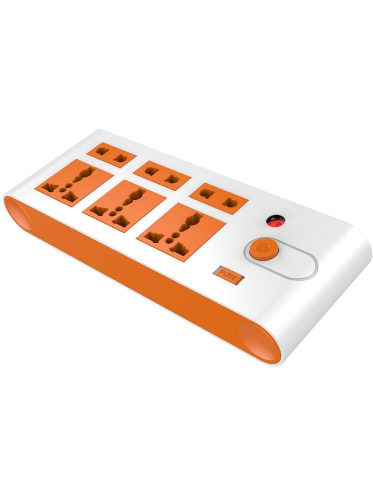     			Gearup Pebble Board 1.5 Mtr 3 Socket Extension Boards (Orange, White, 1.5 M, Pack Of 1)