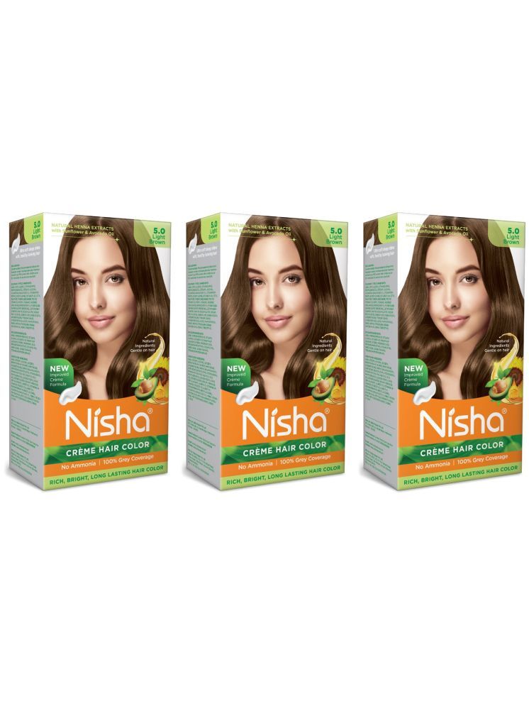     			Nisha Ammonia Free Permanent Hair Color 126 g Light Brown