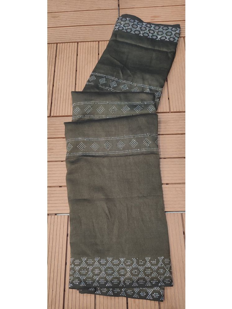     			Sitanjali Art Silk Printed Saree With Blouse Piece - Brown ( Pack of 1 )