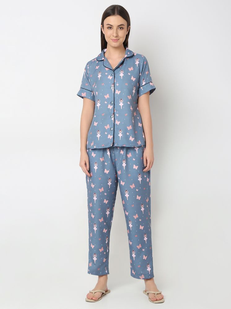     			Smarty Pants Grey Cotton Women's Nightwear Nightsuit Sets ( Pack of 1 )