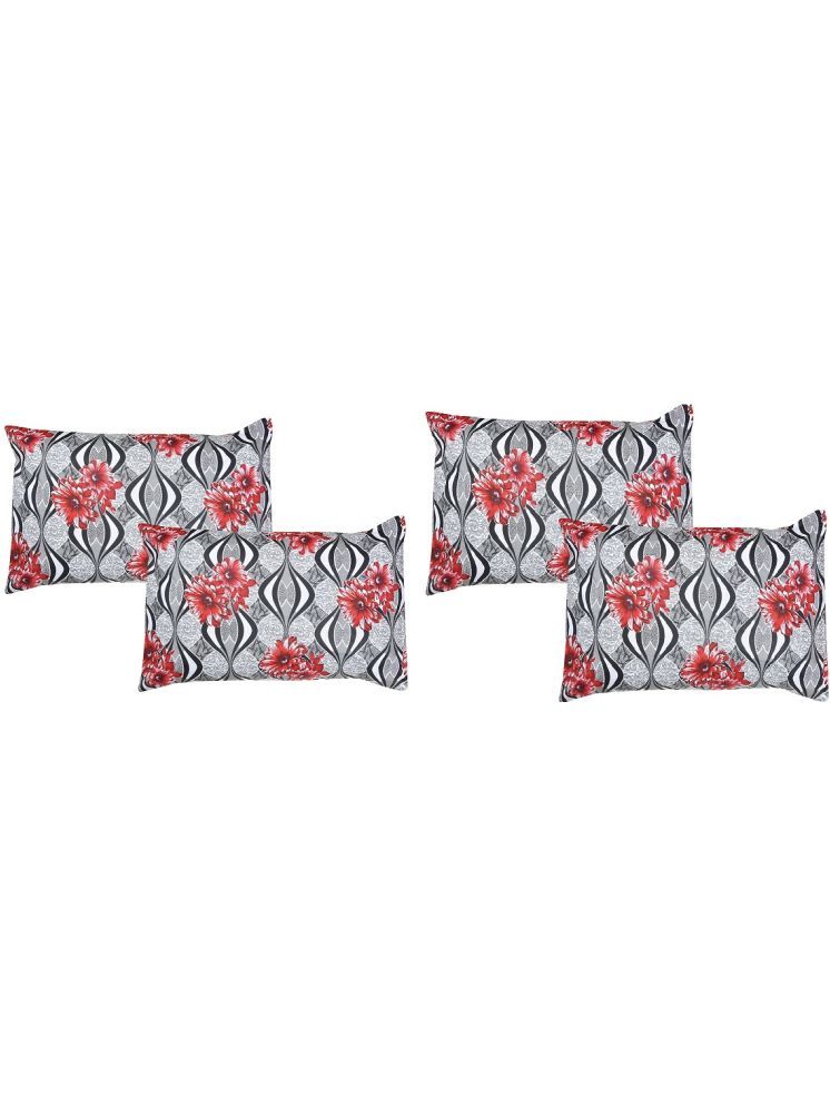     			gharsaaz - Pack of 4 Poly Cotton Abstract Printed Standard Size Pillow Cover ( 68.58 cm(27) x 43.18 cm(17) ) - Multi-Colour