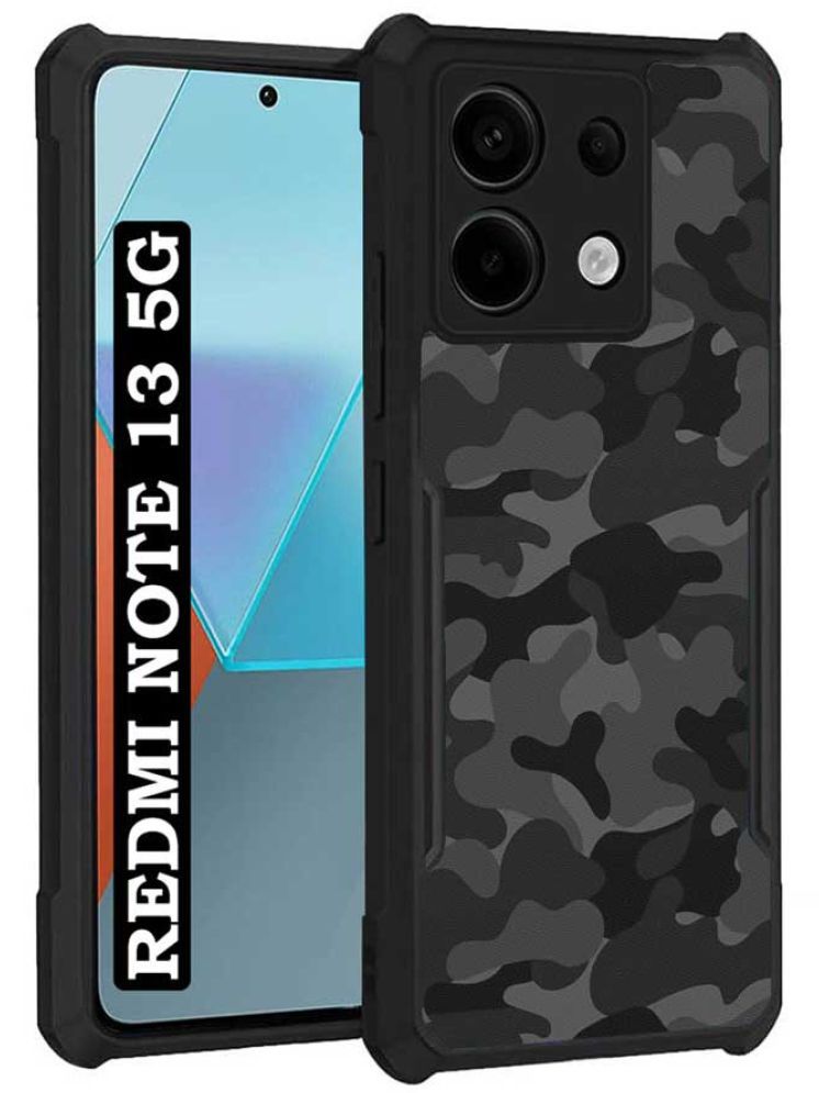     			COBERTA Black Printed Back Cover Polycarbonate Compatible For Redmi Note 13 5G ( Pack of 1 )