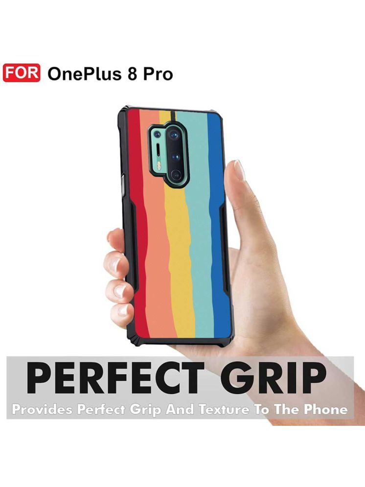     			COBERTA Multicolor Printed Back Cover Polycarbonate Compatible For OnePlus 8 Pro ( Pack of 1 )