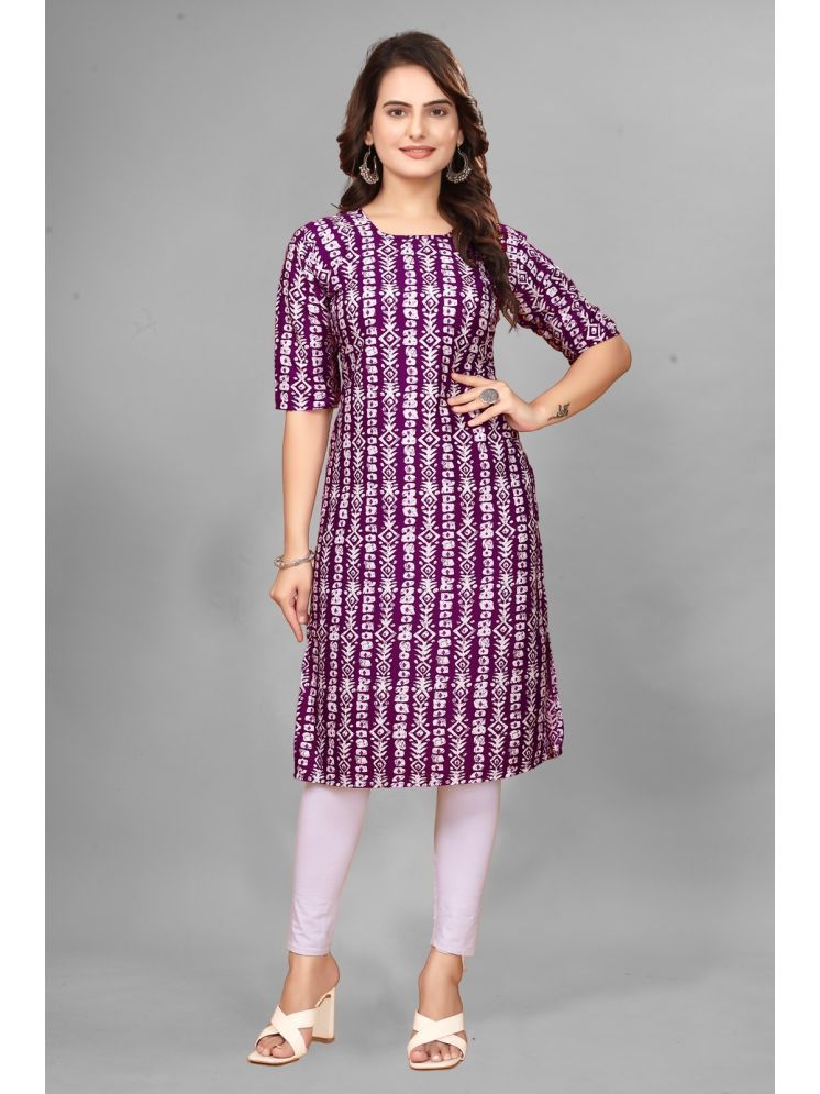     			DESIGNER DREAM Crepe Printed Straight Women's Kurti - Maroon ( Pack of 1 )