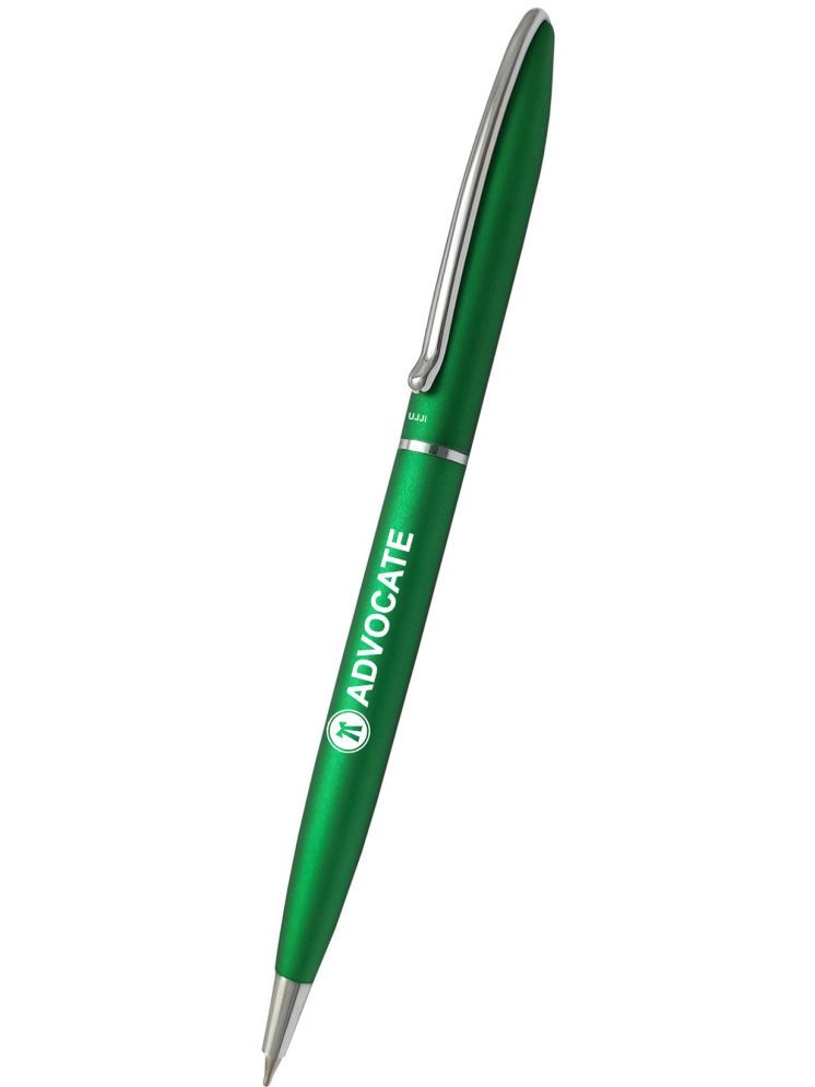     			UJJi Advocate Logo Green Color Matte Finish Sleek Design Metal Body Ball Pen