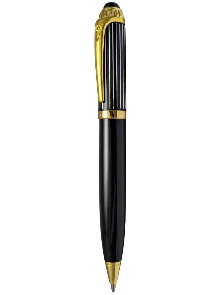     			UJJi Black Colour Thick Body Design Golden Parts Metal Ball Pen