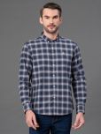 Red Tape Cotton Blend Regular Fit Checks Full Sleeves Men's Casual Shirt - Blue ( Pack of 1 )