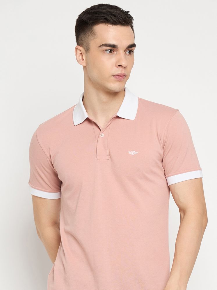     			GET GOLF Cotton Blend Regular Fit Self Design Half Sleeves Men's Polo T Shirt - Pink ( Pack of 1 )