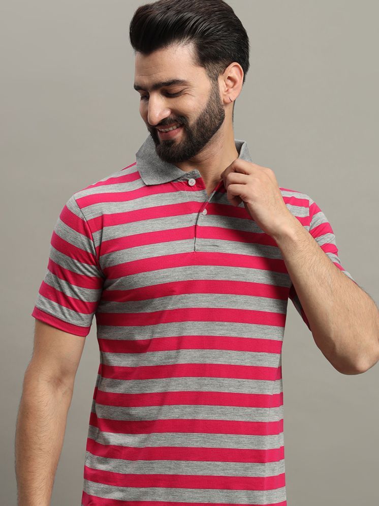     			GET GOLF Cotton Blend Regular Fit Self Design Half Sleeves Men's Polo T Shirt - Pink ( Pack of 1 )