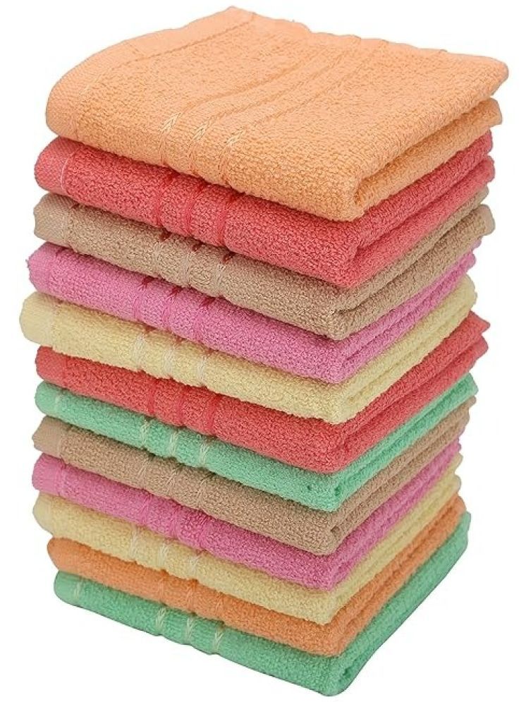     			Swadesi E Shop Cotton Solid Hand Towel 401-450 ( Pack of 10 ) - Multicolor