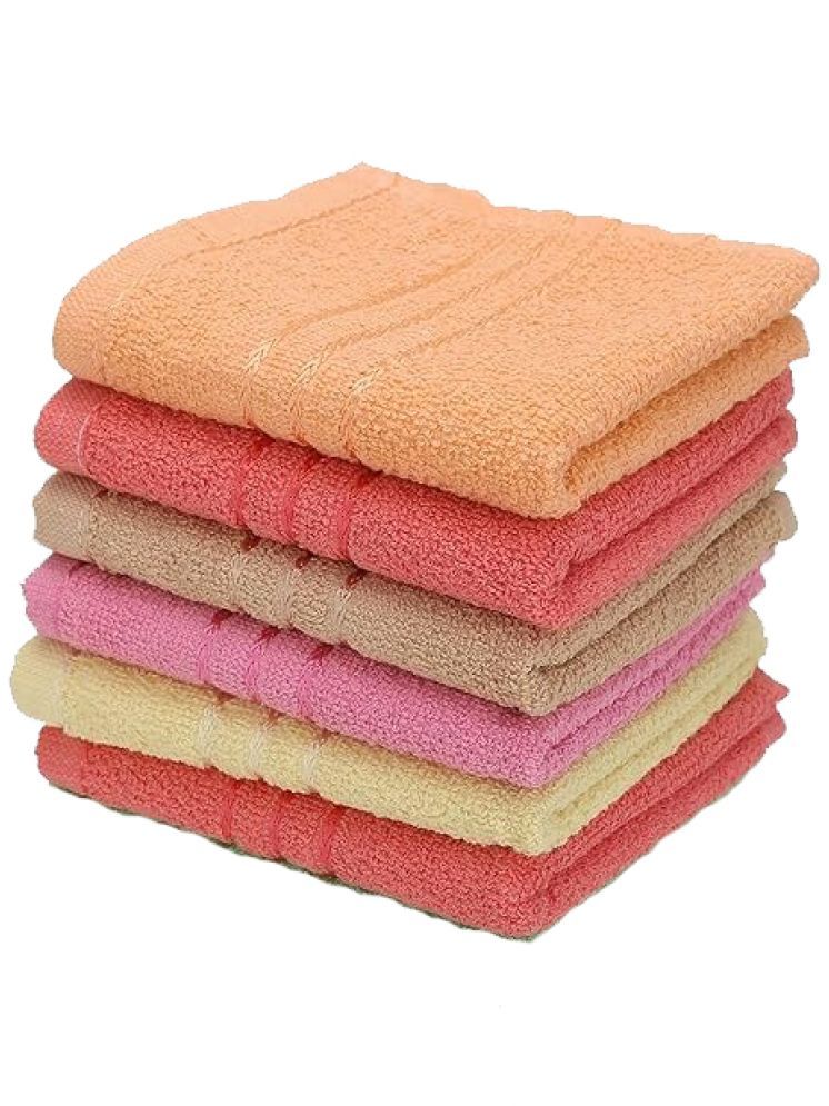     			Swadesi E Shop Cotton Solid Hand Towel 401-450 ( Pack of 6 ) - Multicolor