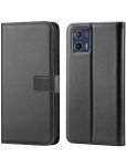 forego Black Flip Cover Artificial Leather Compatible For MOTOROLA G34 5G ( Pack of 1 )