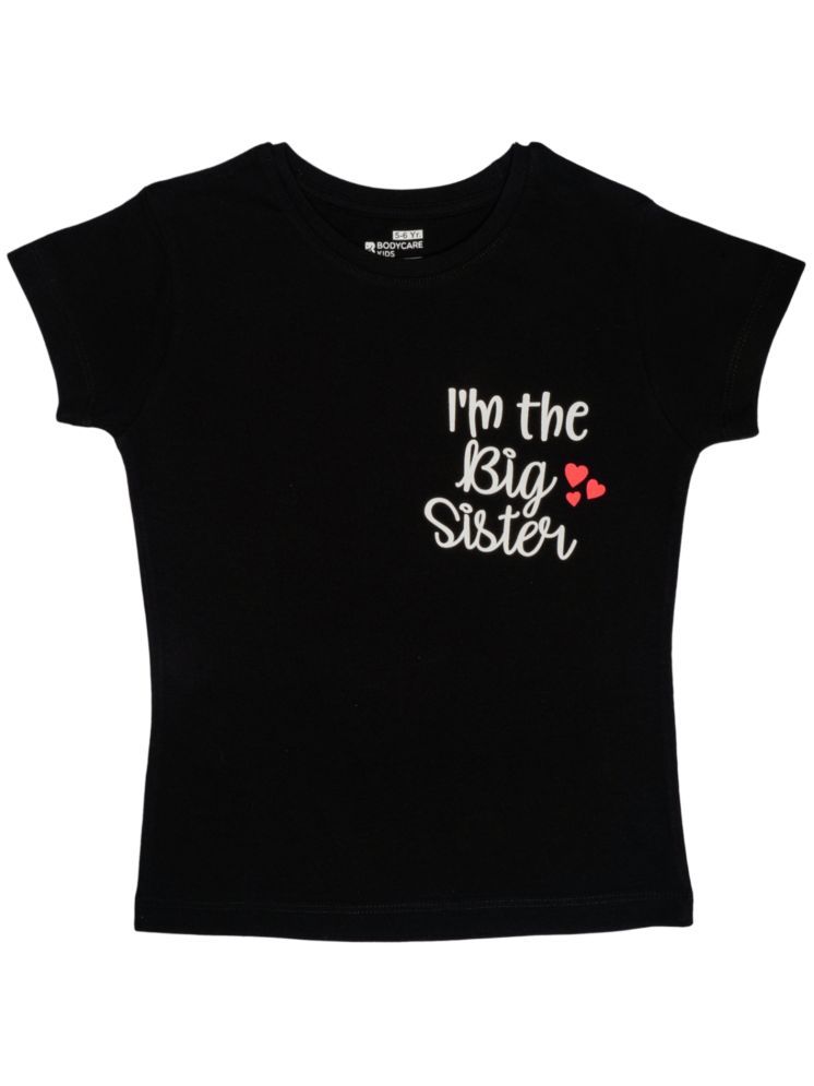     			Bodycare Black Cotton Blend Girls T-Shirt ( Pack of 1 )