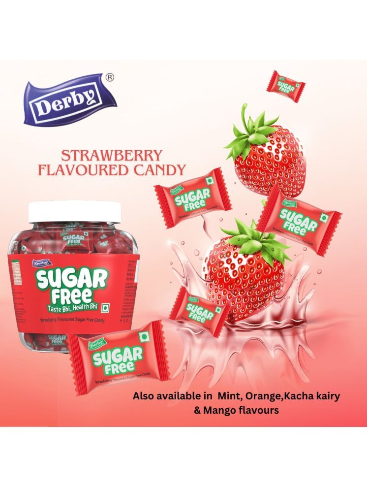     			Derby Sugar Free Strawberry Flavored Hard Candies 660 gm Pack of 2