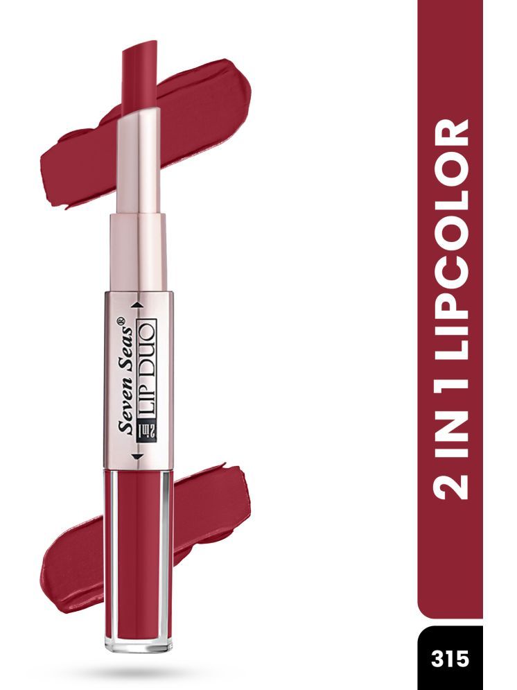     			Seven Seas 2in1 Full Coverage Comfortable Lipstick + Liquid Lipstick (Medium Carmine)