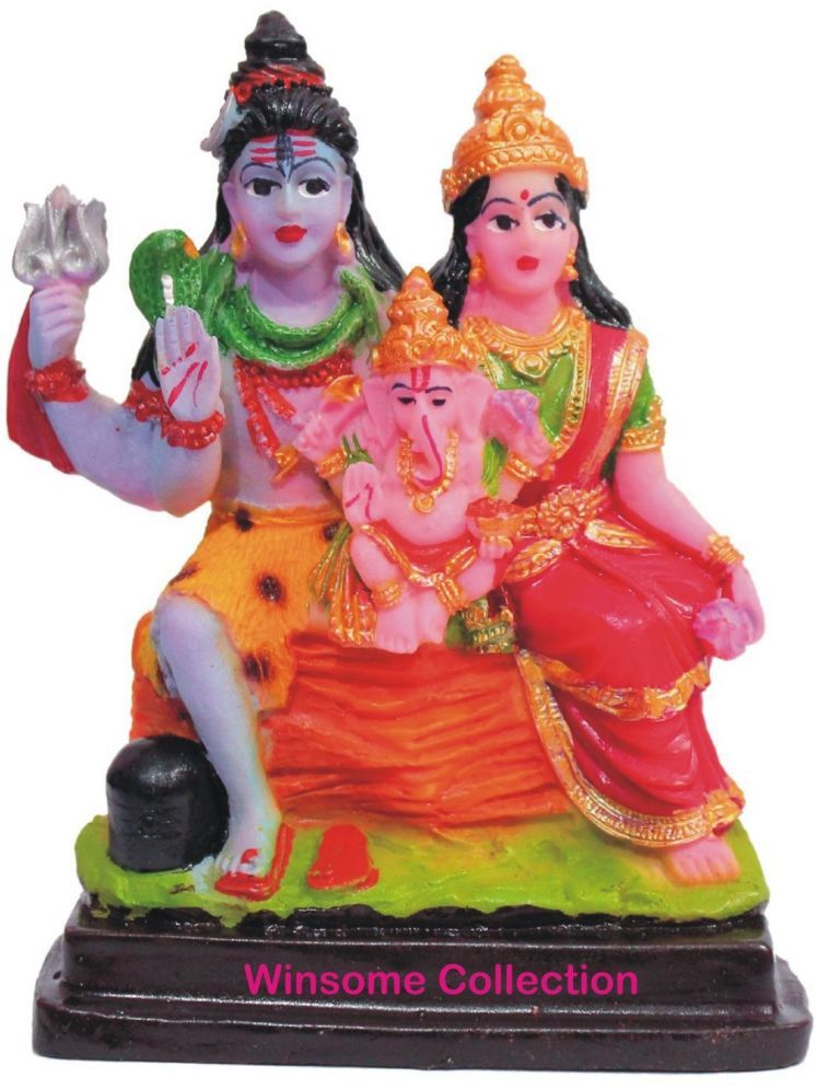     			WINSOME COLLECTION Marble Dusk Shiv Family Idol ( 11 cm )