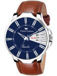 Fadiso Fashion Brown Leather Analog Men's Watch