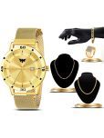 Fadiso Fashion Gold Metal Analog Men's Watch