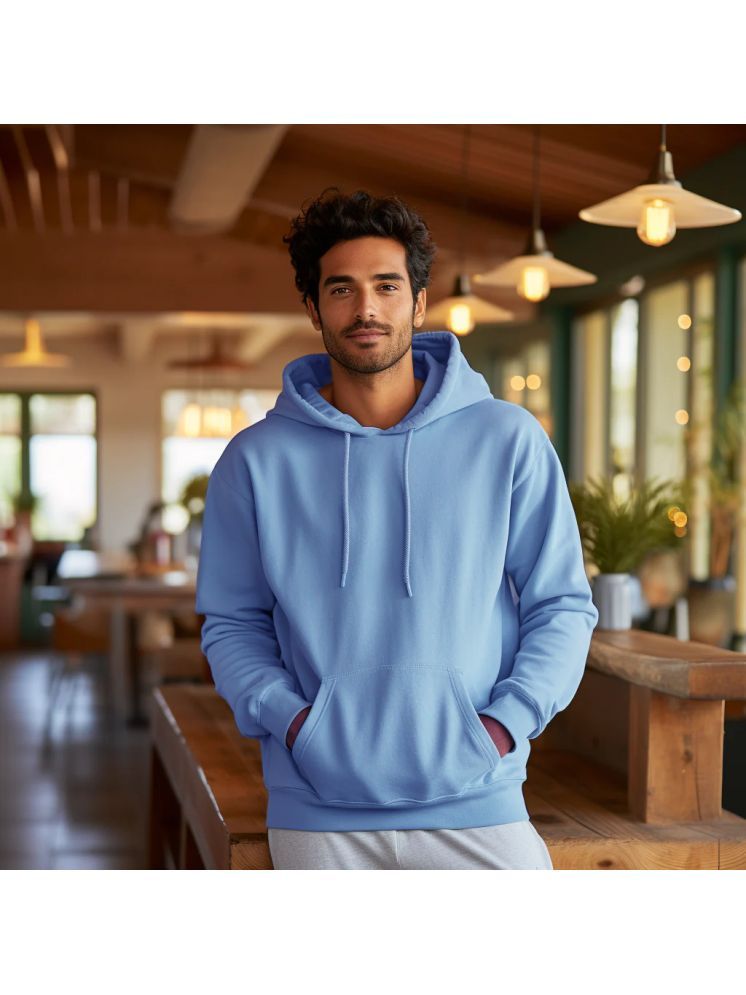     			CAT BUNNY Woollen Hooded Men's Sweatshirt - Blue ( Pack of 1 )