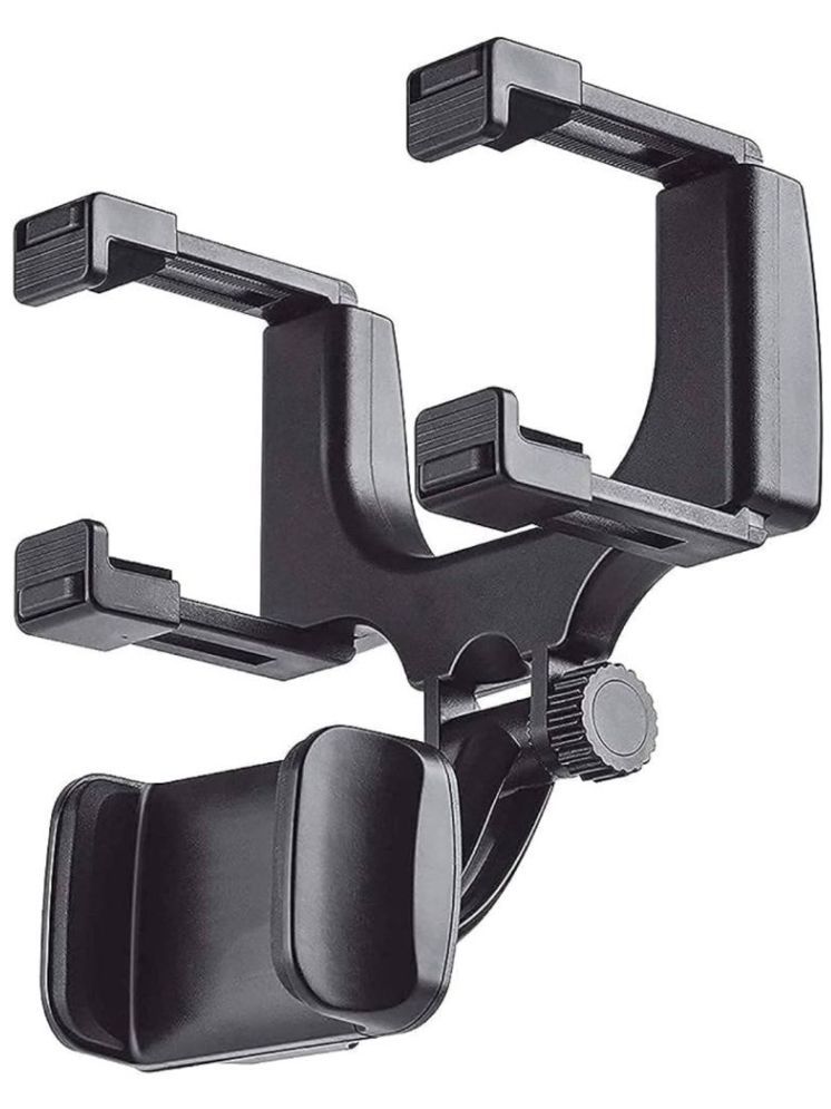     			Etradezone Rear View Mirror Double Clamp Car Mobile Holder - Black