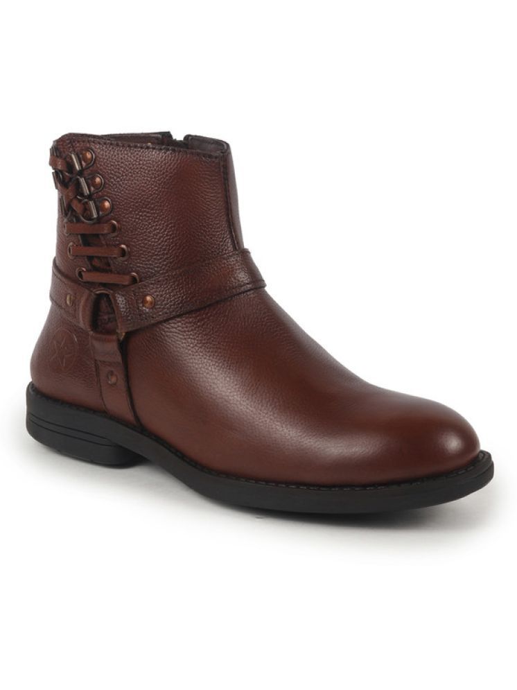     			Fausto Tan Men's Casual Boots