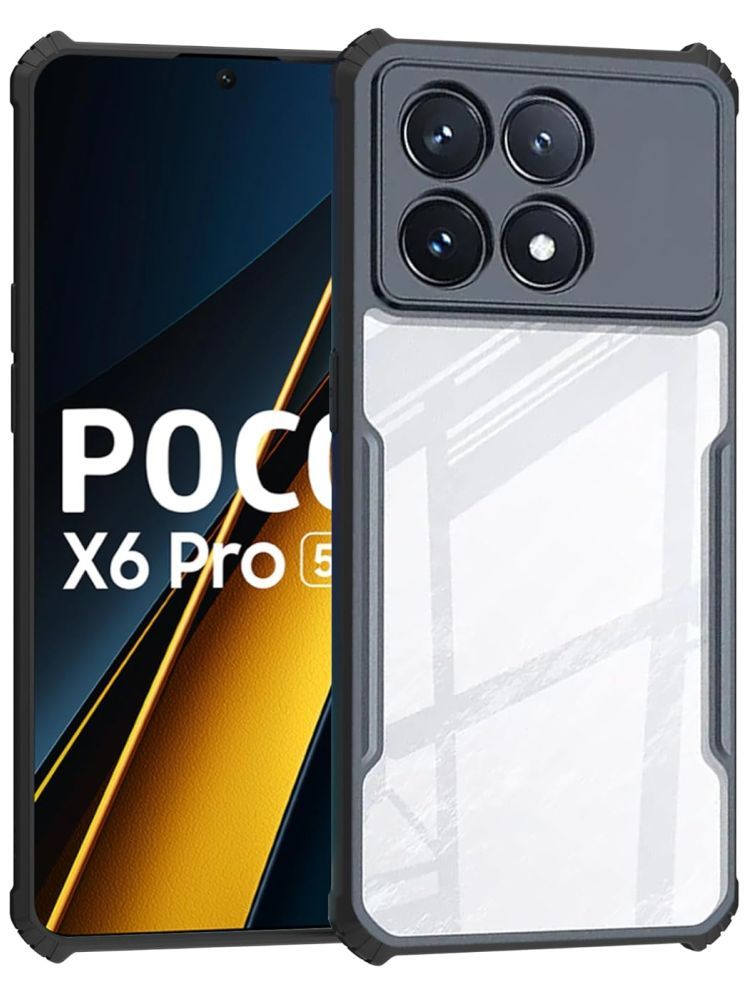     			Gemesha Plain Cases Compatible For Polycarbonate Poco X6 pro 5g ( )