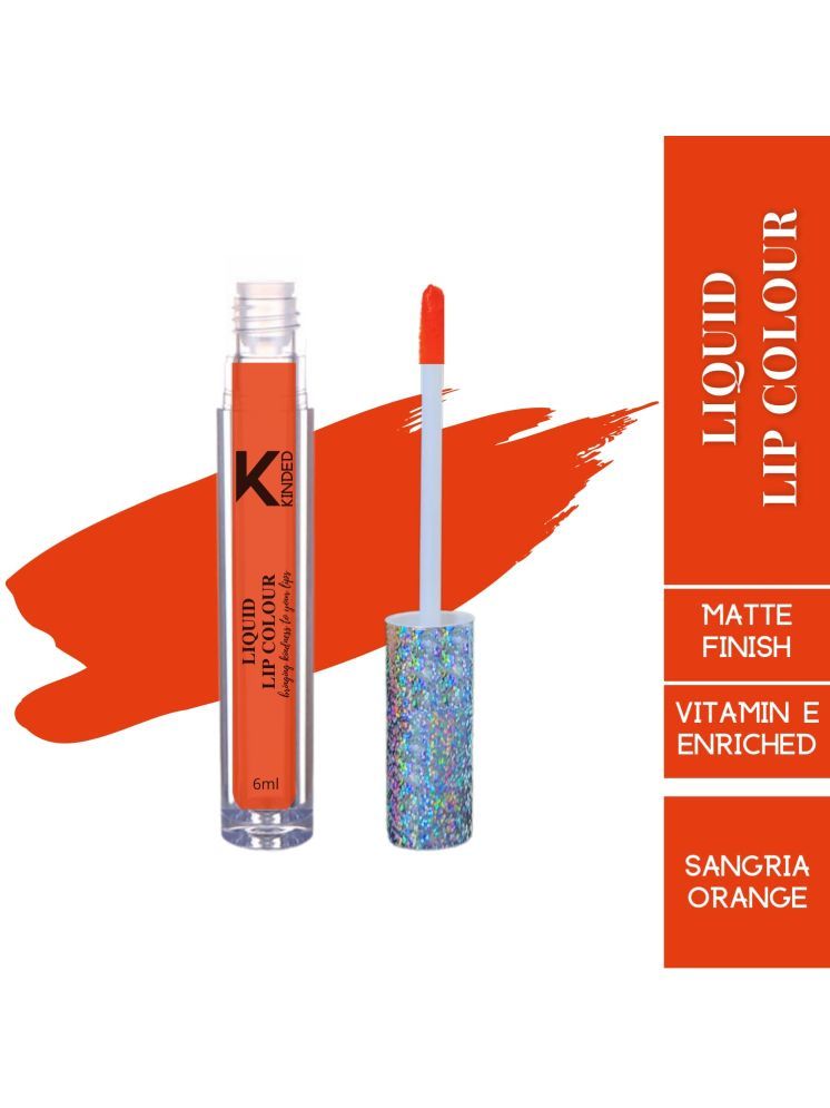     			KINDED Orange Matte Lipstick 6