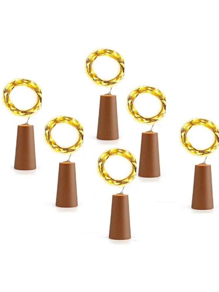     			SPARKWORLD Gold 3M Cork light ( Pack of 6 )