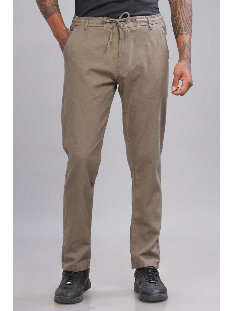     			COLOR HUNT Tapered Flat Men's Chinos - Khaki ( Pack of 1 )