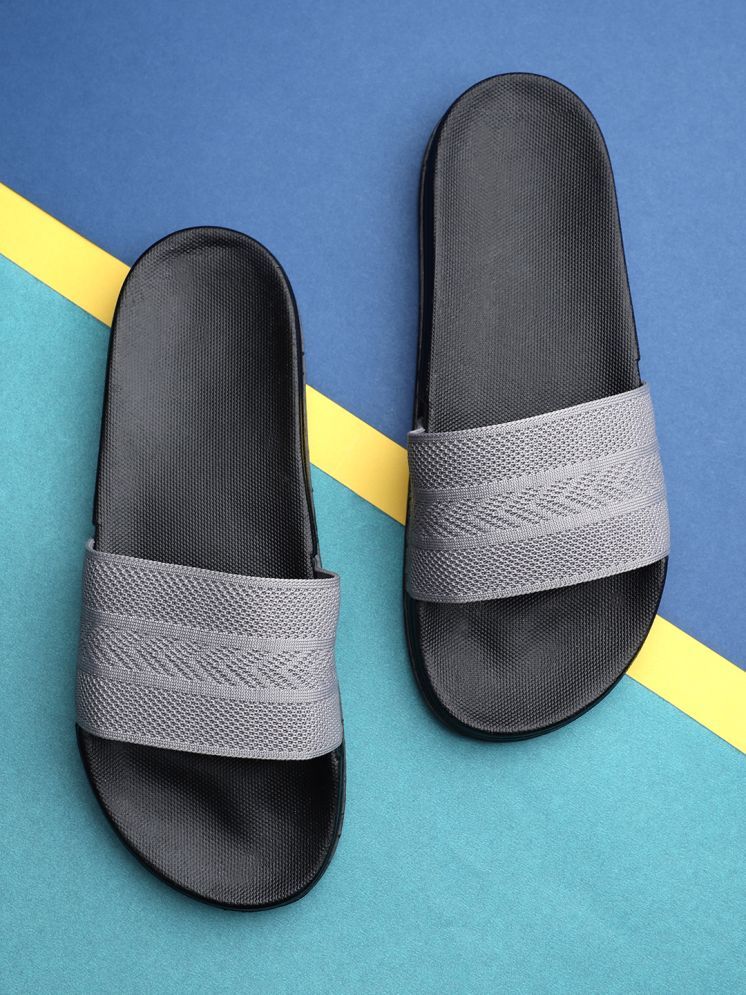     			KAPANI Grey Men's Slide Flip flop