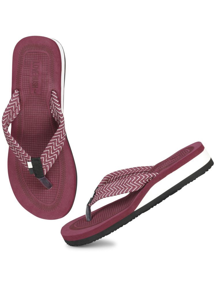     			LOVEHUSH Maroon Women's Slipper