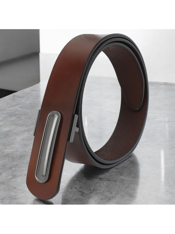     			SUNSHOPPING - Brown 100% Leather Men's Formal Belt ( Pack of 1 )