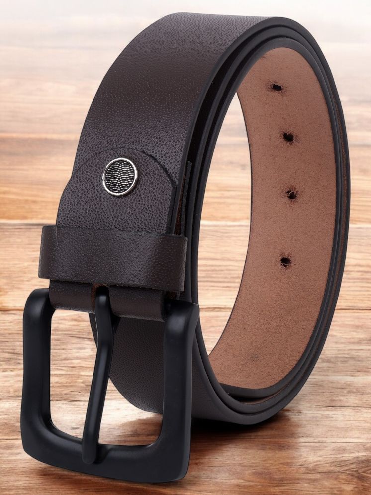     			SUNSHOPPING - Brown 100% Leather Men's Formal Belt ( Pack of 1 )