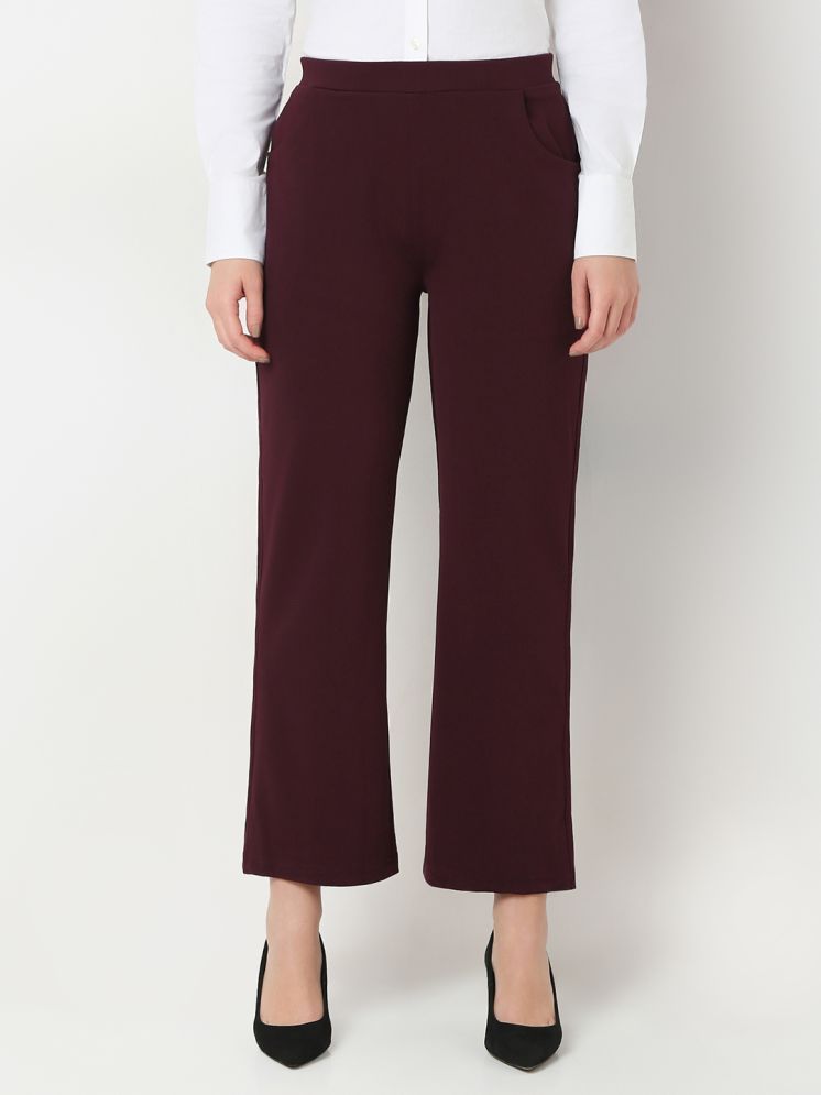     			Smarty Pants Wine Cotton Regular Women's Formal Pants ( Pack of 1 )