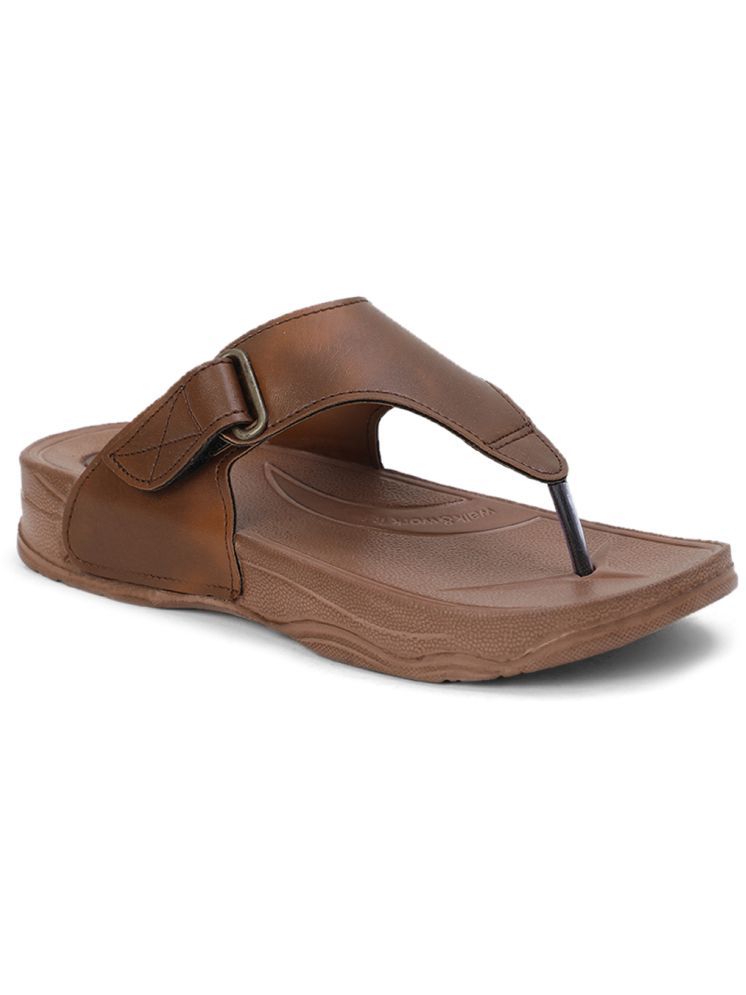     			Cozy Wear Tan Women's Leather Slipper