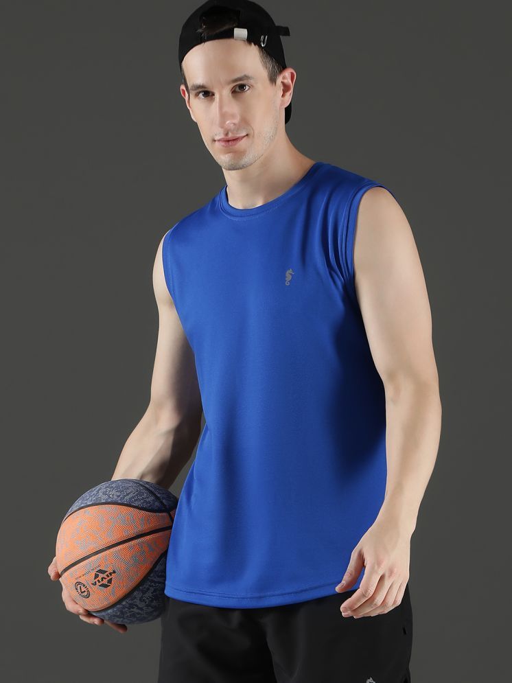     			EPPE Blue Polyester Regular Fit Men's Sports T-Shirt ( Pack of 1 )