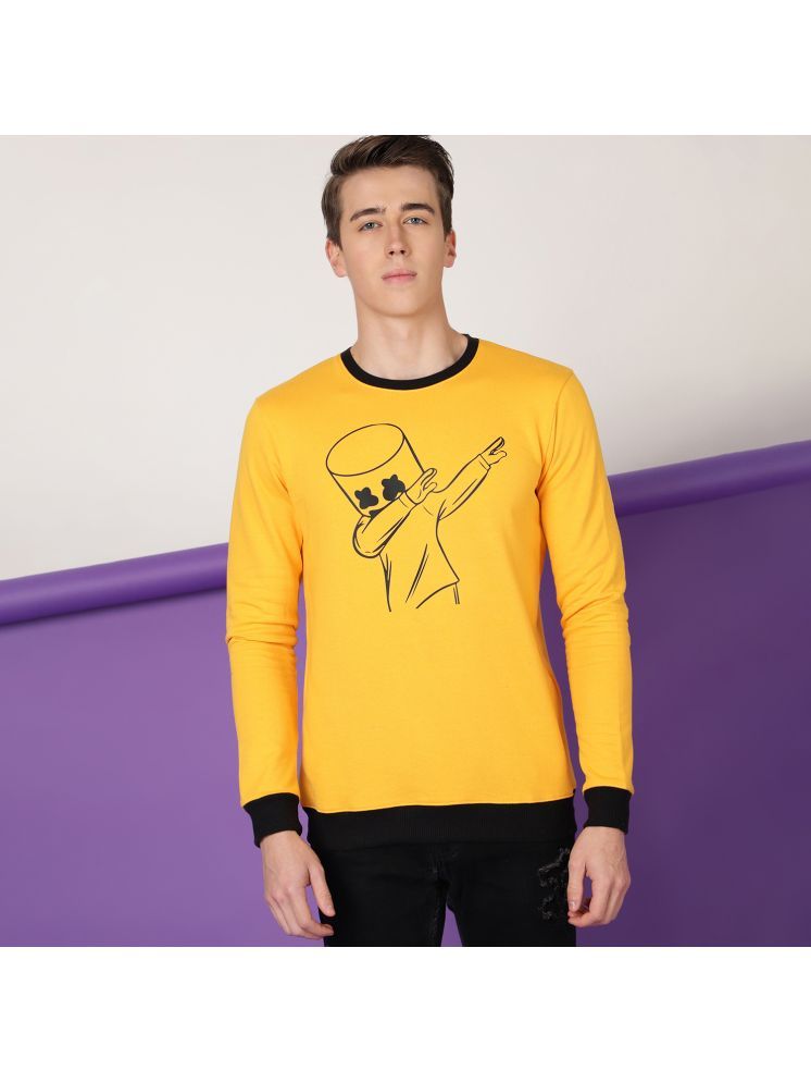     			FTX Fleece Round Neck Men's Sweatshirt - Yellow ( Pack of 1 )