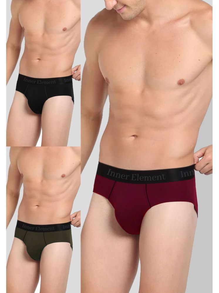     			Inner Element Pack of 3 Cotton Men's Briefs ( Multicolor2 ) Brief