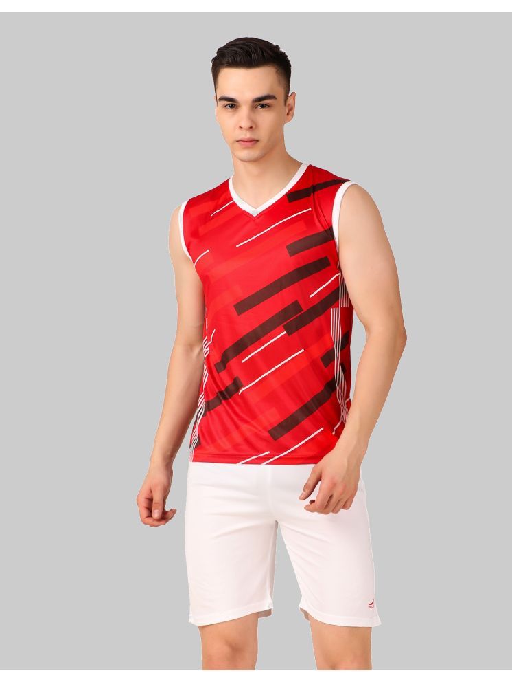     			Vector X Red Polyester Regular Fit Printed Men's Sports Tracksuit ( Pack of 2 )