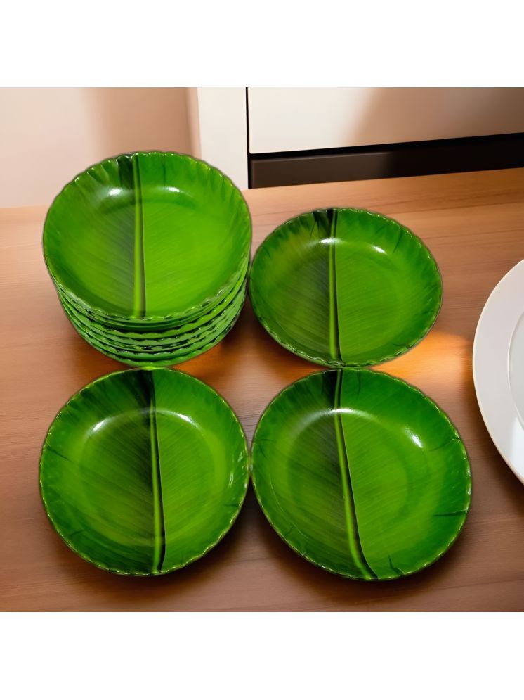     			Inpro 12 Pcs Melamine Dark Green Quarter Plate