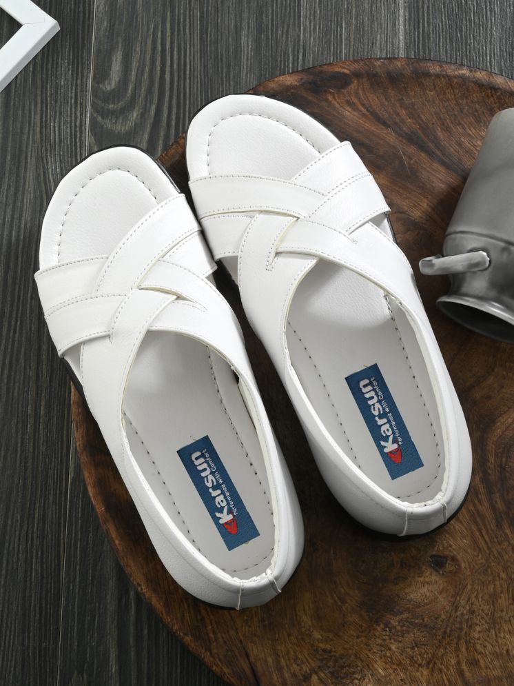     			Karsun - White Men's Sandals