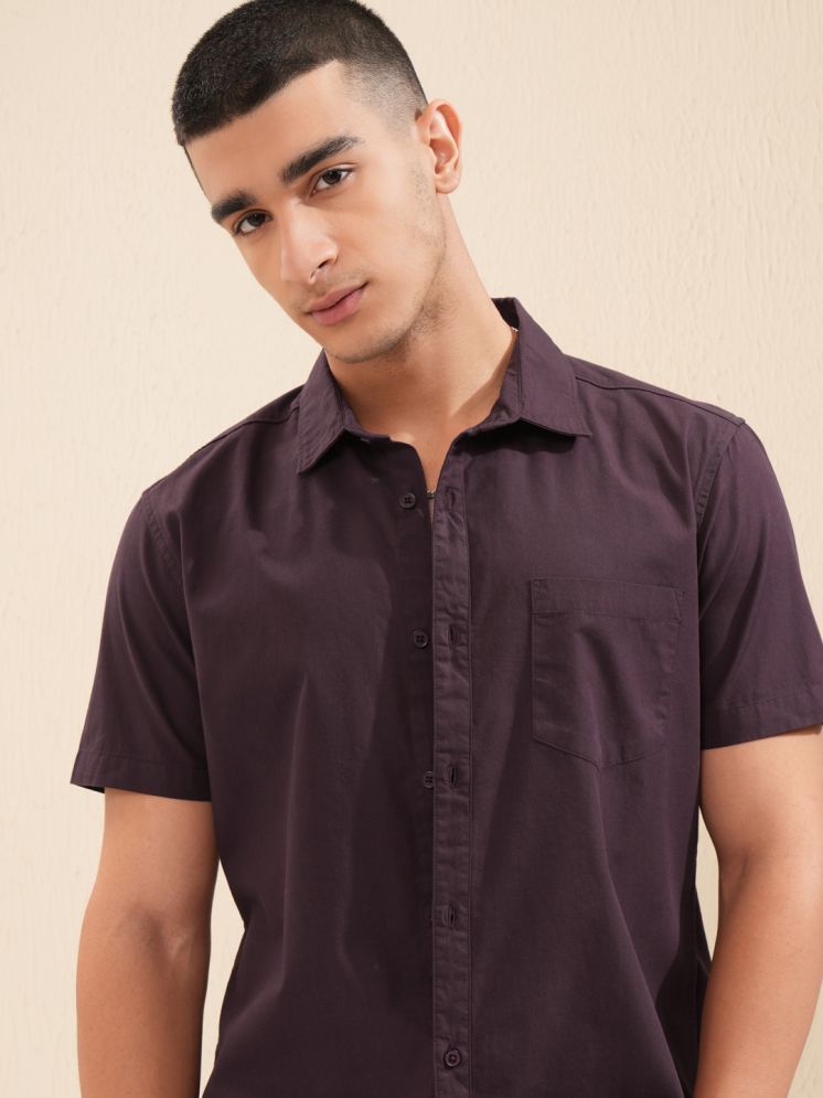     			Ketch 100% Cotton Regular Fit Solids Half Sleeves Men's Casual Shirt - Maroon ( Pack of 1 )