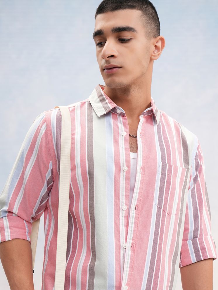     			Ketch 100% Cotton Regular Fit Striped Full Sleeves Men's Casual Shirt - Multi ( Pack of 1 )