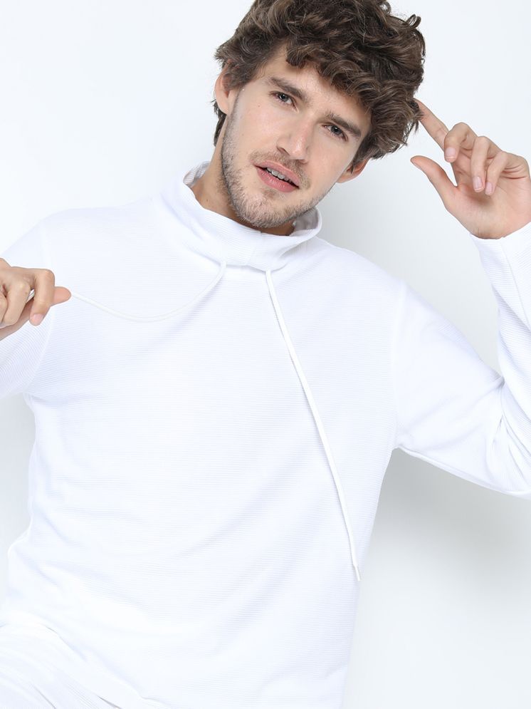     			Ketch Polyester Regular Fit Self Design Full Sleeves Men's Round T-Shirt - White ( Pack of 1 )