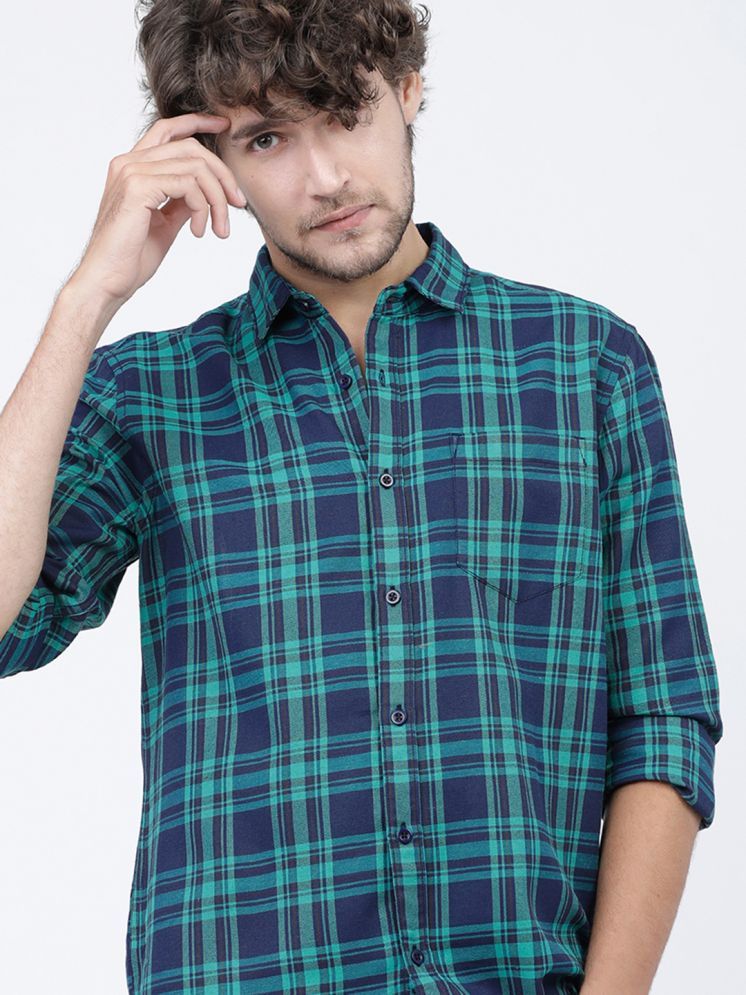     			Ketch Polyester Slim Fit Checks Full Sleeves Men's Casual Shirt - Green ( Pack of 1 )