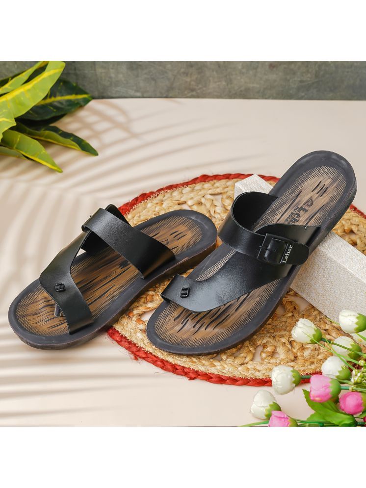     			Lehar - Black Men's Sandals