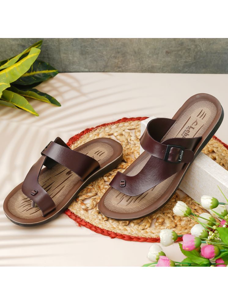     			Lehar - Brown Men's Sandals