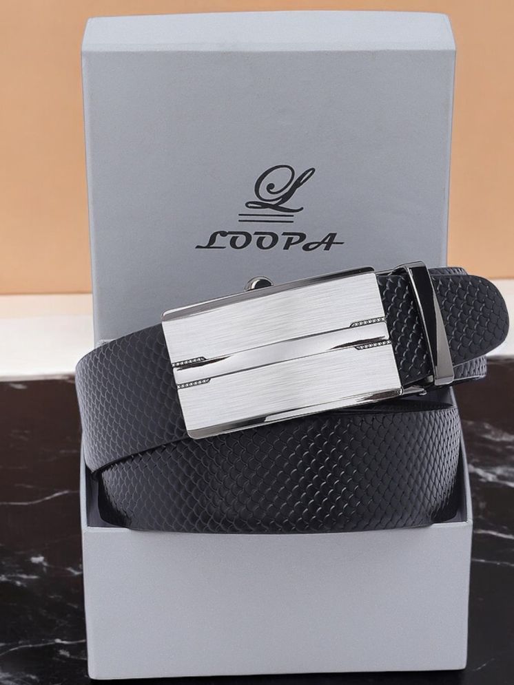     			Loopa - Black 100% Leather Men's Formal Belt ( Pack of 1 )