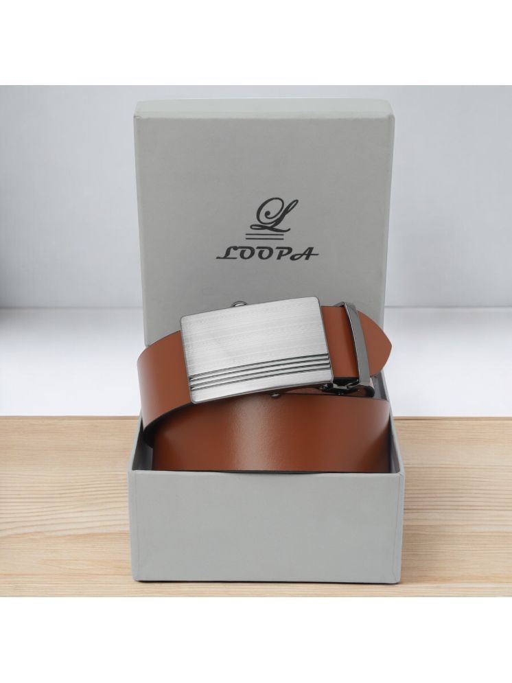     			Loopa - Tan 100% Leather Men's Formal Belt ( Pack of 1 )